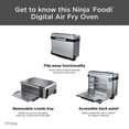 thumbnail image 4 of Ninja Foodi 9 en 1 horno digital freír aire, asar al aire/asar, hornear, bagel, tostar, deshidratar, mantener caliente y recalentar - acero inoxidable, 4 of 5