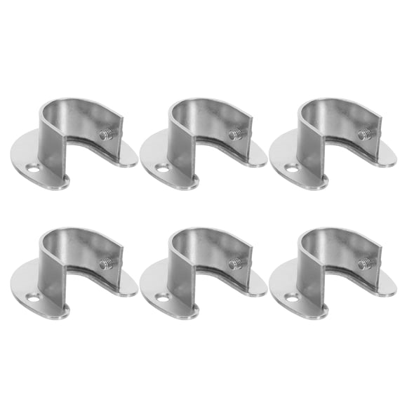 FOMIYES 6Ud Soporte Para Barra De Colgar Ropa En Acero Inoxidable U Para Uso En Hogar Color Plata