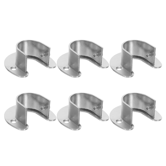 FOMIYES 6Ud Soporte Para Barra De Colgar Ropa En Acero Inoxidable U Para Uso En Hogar Color Plata