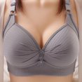 thumbnail image 5 of SDNall Bras for Women 2024 Printing Gathered Together Large Size Daily Bra Underwear No Rims Underwire Everyday Bra Plus Size, 5 of 9