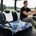 thumbnail image 5 of XYZCANDO Tropical Hibiscus Golf Cart Seat Cover with 4 Pockets - Washable Non-Slip Seat Protector for 2-Seat Golf Carts, 5 of 9