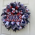 thumbnail image 2 of XGFHYJEH 250th Anniversary Patriotic Wreath, 4th of July Wreaths for Front Door, Memorial Day Wreath, Red White and Blue Farmhouse Decor, All-Weather Patriotic Wreaths for Home Outdoor Holiday, 2 of 7