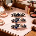 thumbnail image 6 of WJY Flower Rhinestones Pearl Hair Barrettes, Silver, 1 Count 1 Count, 6 of 9