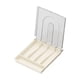thumbnail image 1 of Soporte para utensilios de encimera con tapa, bandeja de plástico para cubiertos para cajón, organizador de cubiertos de 5 compartimentos, 1 of 2