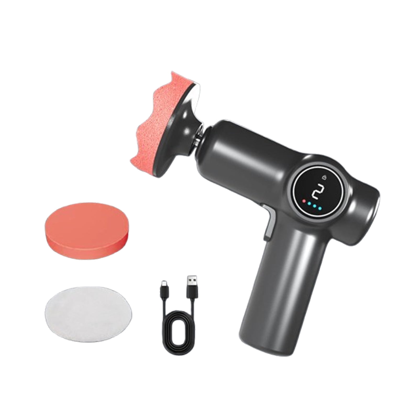Nsxcdh Car Buffer Kit, Cordless Car Polisher with 2 Batteries, 3 Polishing Pads, 2 Speed Levels, Rechargeable Auto Polishing Tool for Waxing Buffing Detailing Birthday Gift