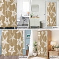 thumbnail image 5 of Shower Curtain Bathroom Set Retro Brown Starfish on Linen Waterproof Fabric Shower Curtains with Grommets&Hooks, Underwater World Privacy Bath Curtain for Bathtub 72x72in, 5 of 9