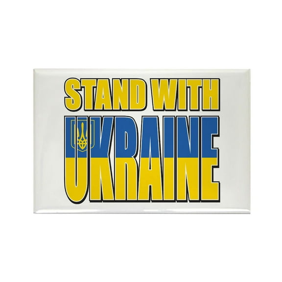 CafePress - Stand With Ukraine - Rectangle Magnet, 2"x3" Refrigerator Magnet