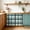 Turquoise, variant on Teal Black Plaid Cabinet Curtain 28"Wx51"L, Dustproof Storage Cabinet Curtain with Self Adhesive Tape, Farmhouse Teal Black Checkered Tall Pantry Cover Drape for Kitchen, Laundry Room, Utility Closet