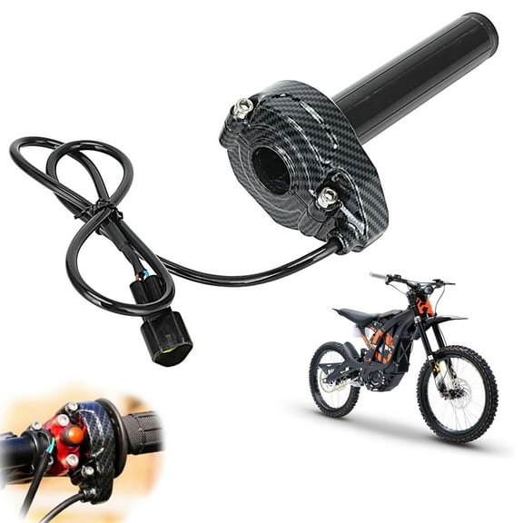 Electric Dirt Bike Throttle Assembly Carbon Fiber Style for Sur-Ron Light Bee LBX X S Ebike Motorcycle