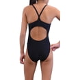 thumbnail image 2 of Adoretex Women's Solid Thin Strap Flyback Swimsuit (FN001) - Navy - 24, 2 of 5
