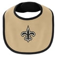 thumbnail image 4 of Newborn & Infant Black/Gold New Orleans Saints Little Champ Three-Piece Bodysuit Bib & Booties Set, 4 of 5