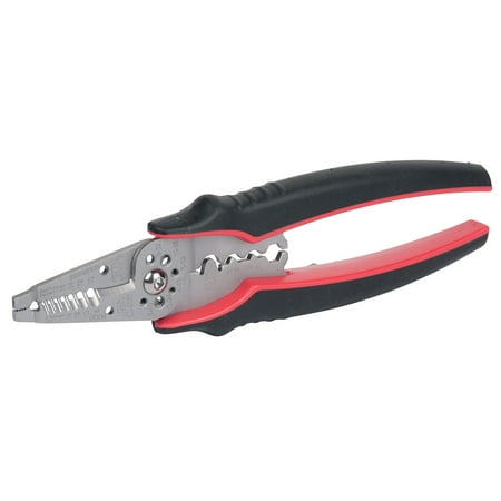 

Pro Grade ArmorEdge 3-in-1 Wire Stripper/Crimper/Cutter Stainless Steel 8.25 Symmetric Handle 10-22 AWG 1/Ea
