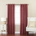 thumbnail image 1 of Quality Home Textured Faux Linen Curtains - Burgundy - 52" x 84" (Set of 2 Panels), 1 of 4