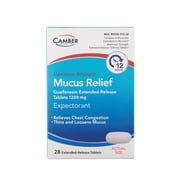 Mucus Relief | Guaifenesin Extended-Release 1200 mg | 28 Count Tablets
