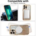 thumbnail image 6 of Compatible with iPhone 13 Pro Max Magnetic Glitter Case,Cute Plating Bling Phone Case Compatible with MagSafe for Women Girls Camera Protector Back Cover for iPhone 13 Pro Max 6.7'' Gold, 6 of 18