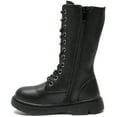 thumbnail image 2 of DADAWEN Black Girls Riding Boots Fashion Knee-High Boots for 1.5 Little Kid, 2 of 5