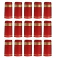 thumbnail image 1 of 100 cápsulas termorretráctiles para botellas de vino, envoltura termorretráctil para botellas de boca recta (rojas, borde dorado), 1 of 7