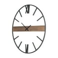 thumbnail image 4 of Mercana Furniture Roman 36" Round Oversize Black Industrial Wall Clock in Metal, 4 of 8