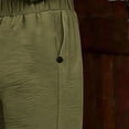 thumbnail image 6 of Smsaxvxz Women's Bermuda Pants Fashion Solid Pockets Casual Summer Beach Shorts Green S, 6 of 8