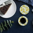 thumbnail image 6 of FMSHPON Lemon Set of 8 Round Coaster for Drinks, Absorbent Ceramic Stone Coasters Cup Mat with Cork Base for Home Kitchen Room Coffee Table Bar Decor, 6 of 6