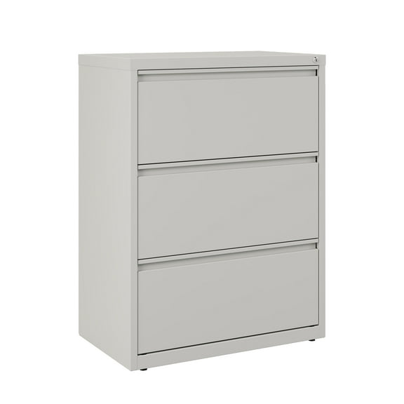 Hirsh 30 Inch Wide 3 Drawer Metal Lateral File Cabinet for Home and Office, Holds Letter, Legal and A4 Hanging Folders, Gray