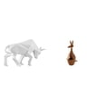 thumbnail image 1 of Estatua de toro,Estatua de toro,figura decorativa para escritorio,Arte decorativo coleccionable para el hogar y la oficina,estatua,estatuas de animales,figuras artesanales, 1 of 8