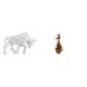 thumbnail image 1 of Estatua de toro de resina, figura de animal, escultura de madera coleccionable, adorno de escritorio, arte decorativo, artesanía ligera, adecuada para, 1 of 8