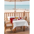 thumbnail image 2 of Outdoor Table Cloth with Umbrella Hole and Zipper, Red Solid Color Texture Waterproof Rectangle Tablecloth 60"x102", Simple Red Stripes Washable Table Cover for Outside Party Patio Picnic, 2 of 8