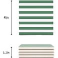 thumbnail image 3 of RYLABLUE Green and White Stripe Set of 8 Coaster for Drinks, Absorbent Ceramic Stone Coasters Cup Mat with Cork Base for Home Kitchen Room Coffee Table Bar Decor, 3 of 4