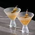 thumbnail image 4 of Clear Hobnail Martini Glasses - Embossed Martini Glasses - 9oz, 4 of 9
