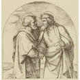 thumbnail image 2 of Eduard Von Steinle 15x15 Gold Ornate Wood Frame and Double Matted Museum Art Print Titled - Farewell to the Apostles Peter and Paulus (Around 1900), 2 of 4