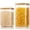 168oz & 84oz 2 Pack, variant on Square Glass Food Storage Jars 132oz & 63oz 2 Pack For Flour Sugar Cereal Rice