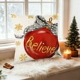 thumbnail image 7 of Xuniizn Christmas Pillow Covers 18x18 inch Xmas Decorations Soft Plush Faux Fur Wool Christmas Throw Pillow Cases Winter Holiday Decor for Sofa Living Room, 7 of 7