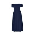 thumbnail image 3 of Women's Sexy Strapless Backless Dress - Deep V Neck, Ruffle Sleeves, Tie-Back Design, Solid Color Party Evening Dress, 3 of 4