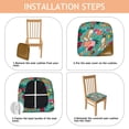 thumbnail image 4 of BoxerDog and Pioneer Flower Seat Covers for Dining Room Chairs Set Of 4,Stretch Printed Washable Chair Seat Cover with Elastic Ties and Button,Removable Waterproof Couch Cushion Covers, 4 of 6