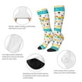 thumbnail image 6 of Lsque Funny Farm Printed Crew Socks Men's Women's LightWeight Thin Casual Calf Socks ,Knee High Socks,Cotton Socks, 6 of 9
