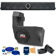PowerBass 8 Speaker UTV Soundbar package with Subwoofer & Install Accessories Compatible with Can-Am Commander 2014+