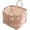 Pink, variant on Boho-Chic Quilted Floral Storage Basket, Boho Laundry Basket with Handle, Floral Pattern Foldable Laundry Baskets, Large Capacity Tote Bag Convenient for Organizing