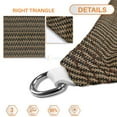 thumbnail image 2 of Sunshades Depot 16' x 18' x 24.1' Sun Shade Sail Right Triangle Permeable Canopy Brown Custom Size Available Commercial Standard, 2 of 6