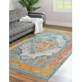 thumbnail image 3 of Rugs.com Carnevale Collection Rug – 8' x 10' Blue Medium Rug Perfect For Living Rooms, Large Dining Rooms, Open Floorplans, 3 of 5