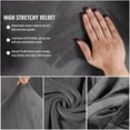 thumbnail image 2 of TOPCHANCES Velvet Futon Cover Armless Sofa Covers Sofa Bed Covers Stretch Futon Couch Cover Sofa Slipcover Furniture Protector Thick Soft Velvet Fabric,  Grey, 2 of 8