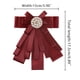 thumbnail image 3 of Corbata De Moño Pre-Atado Broche Color Sólido Nudo De Proa Para Mujer Rojo oscuro One Size, 3 of 5