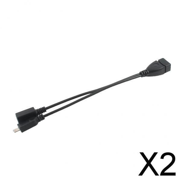 2 Cables Micro USB Macho a USB Hembra OTG + Adaptador Micro USB y Divisor 2 piezas CUTICAT