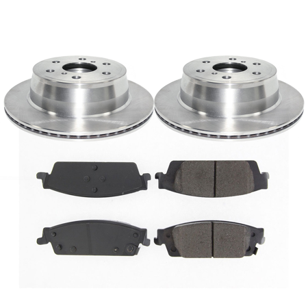 For 2016 Chevrolet Silverado 1500 Rear Brake Rotors And Ceramic Brake Pads