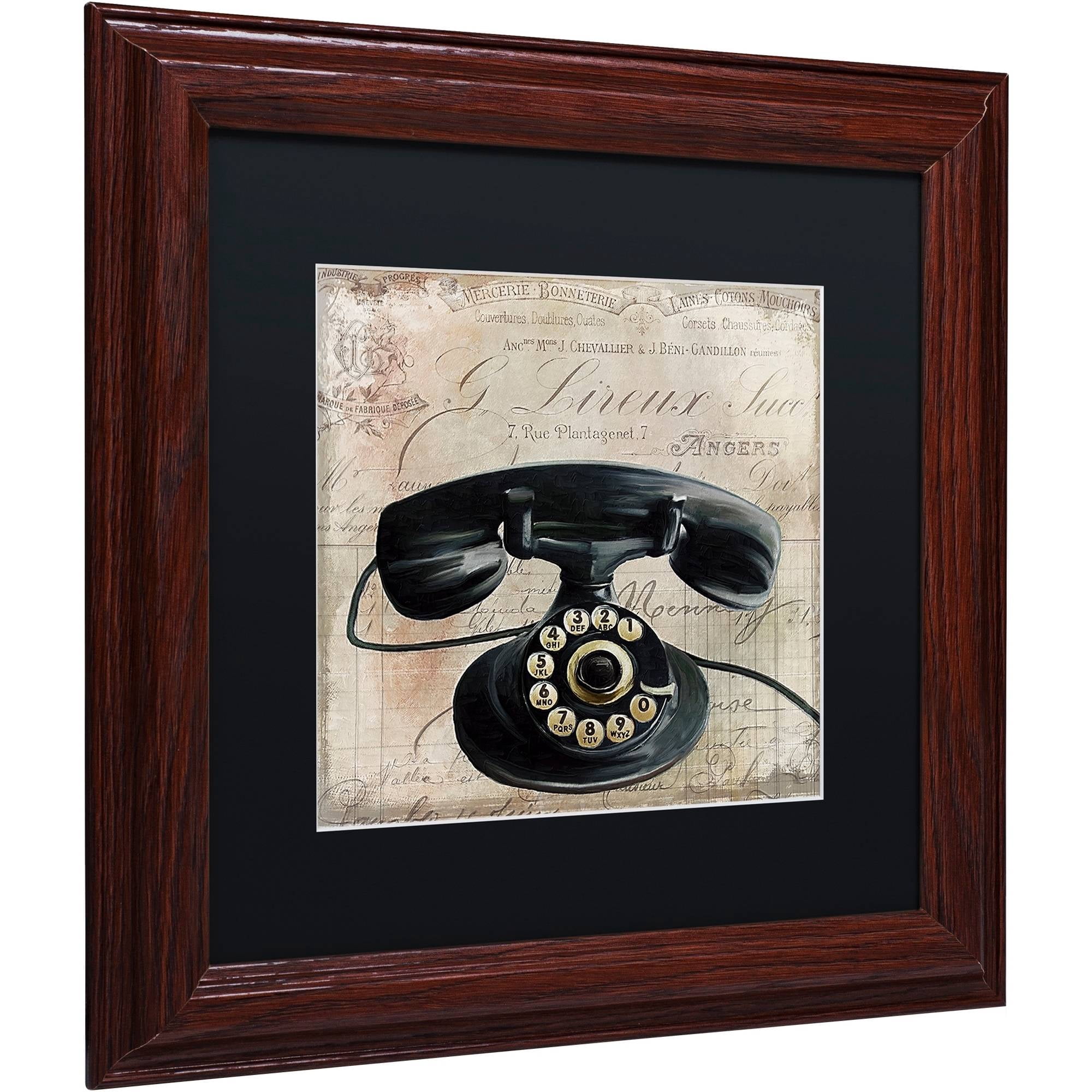 Trademark Fine Art "Call Waiting II" Canvas Art by Color Bakery Black Matte, Wood Frame