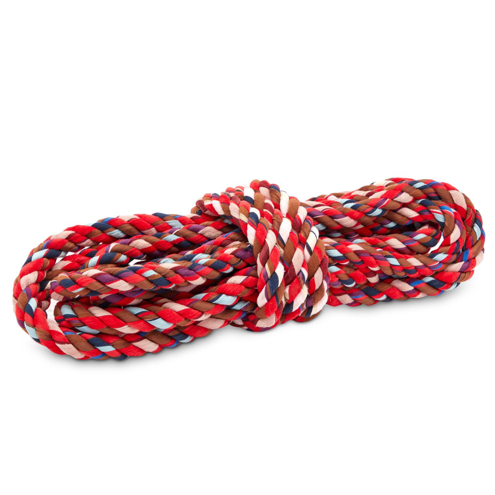 WORKOUTZ 50FT POLYESTER TUG OF WAR ROPE WITH CENTER FLAG AND LOOPED ENDS 