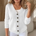 thumbnail image 2 of Cardigan Sweaters for Women Lightweight V Neck Button Down Long Sleeve Fall Fashion Outfits 2025 Knit Outerwear Coats, 2 of 5