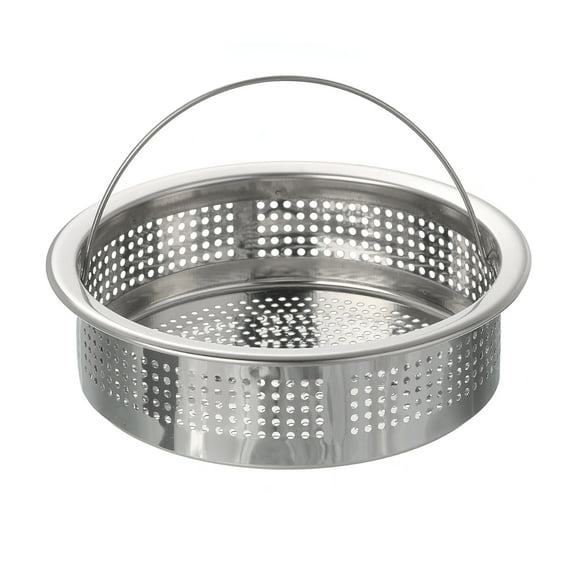 Stainless Steel Kitchen Sink Strainer with Handle, 3.03" OD x 2.64" ID x 0.84" Depth for Most Kitchen Sink, Silver