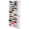 thumbnail image 2 of 12 Tier Non-Slip Over the Door Steel 36 Pair Shoe Rack, White, 2 of 3