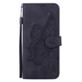 thumbnail image 2 of Feishell Wallet Case For Samsung A03S, Magnetic Folio Card Slots Holder Kickstand Premium PU Leather Butterfly Patterned Embossed with Wrist Strap Cover For Samsung Galaxy A03S, Black, 2 of 13